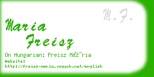 maria freisz business card